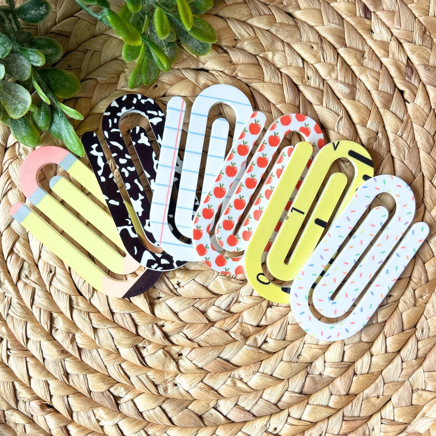 Jumbo Acrylic Paperclips, Teacher Gift • Bookmark • Planner Accessory, Office Supplies, Office Paperclips, Back to school,