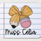 Teacher Mouse Pad, Bow Computer Accessory, Croquette Bows, Pink Computer Accessory, Custom Mouse Pad, Desk Top Mouse, Personalized Mouse Pad