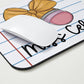 Teacher Mouse Pad, Bow Computer Accessory, Croquette Bows, Pink Computer Accessory, Custom Mouse Pad, Desk Top Mouse, Personalized Mouse Pad