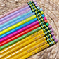 Engraved Pencils, Pastel Pencils, Neon Pencils, #2 pencils, tico pencils, presharpened pencils, personalized pencils