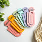 Jumbo Acrylic Paperclips, Teacher Gift • Bookmark • Planner Accessory, Pastel Paper Holder, office accessory, acrylic, bookmark, Paper Clips
