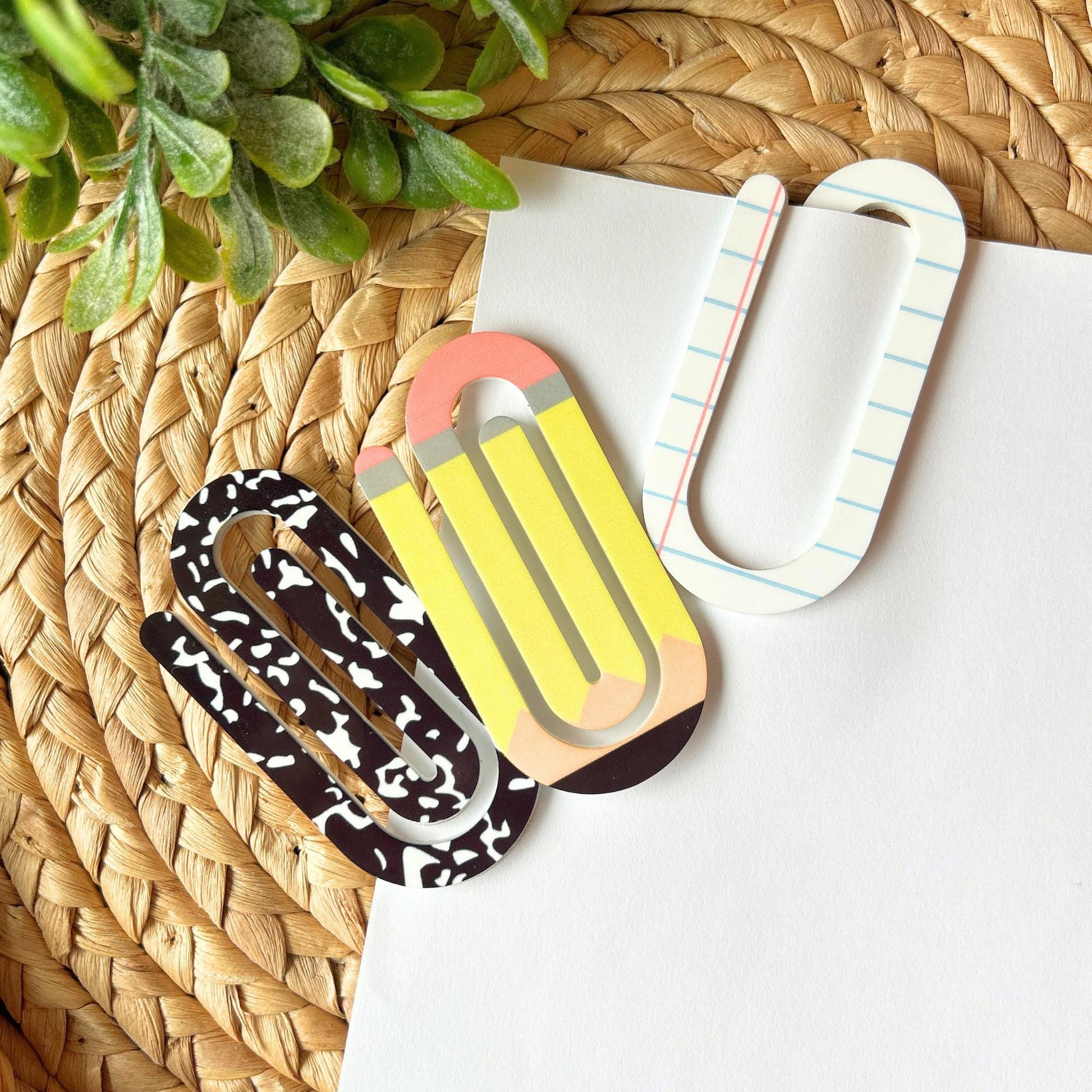 Jumbo Acrylic Paperclips, Teacher Gift • Bookmark • Planner Accessory