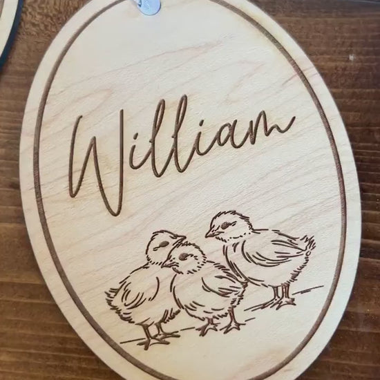 Egg Easter Basket Tag, Kids basket keychain, Easter Label, Easter, Bunny tag, goose, bow tag, chick basket tag