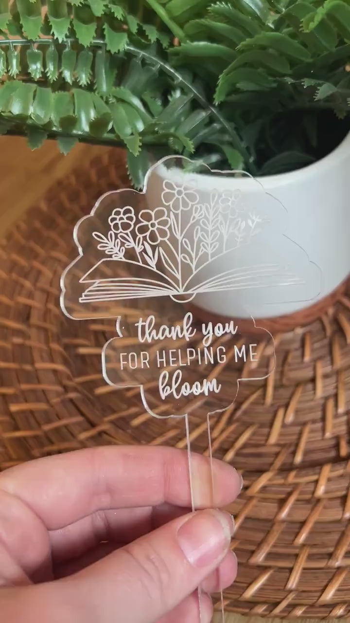 Teacher Plant Stakes, Teacher Appreciation, Teacher Gift, Thank You teacher, Plant Stakes