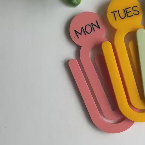 Jumbo Acrylic Paperclips, Teacher Gift • Bookmark • Planner Accessory, Pastel Paper Holder, office accessory, acrylic, bookmark, Paper Clips