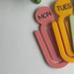 Jumbo Acrylic Paperclips, Teacher Gift • Bookmark • Planner Accessory, Pastel Paper Holder, office accessory, acrylic, bookmark, Paper Clips