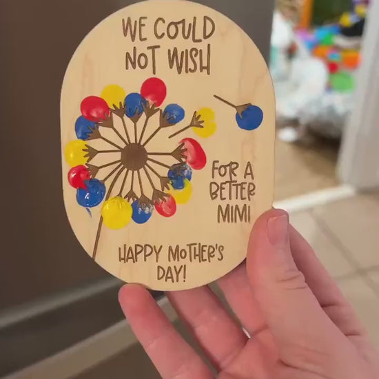 Mothers Day Magnet, Mothers Day Gift, Finger Print Magnet, We could not wish, Grandkid gift, Grandma Gift