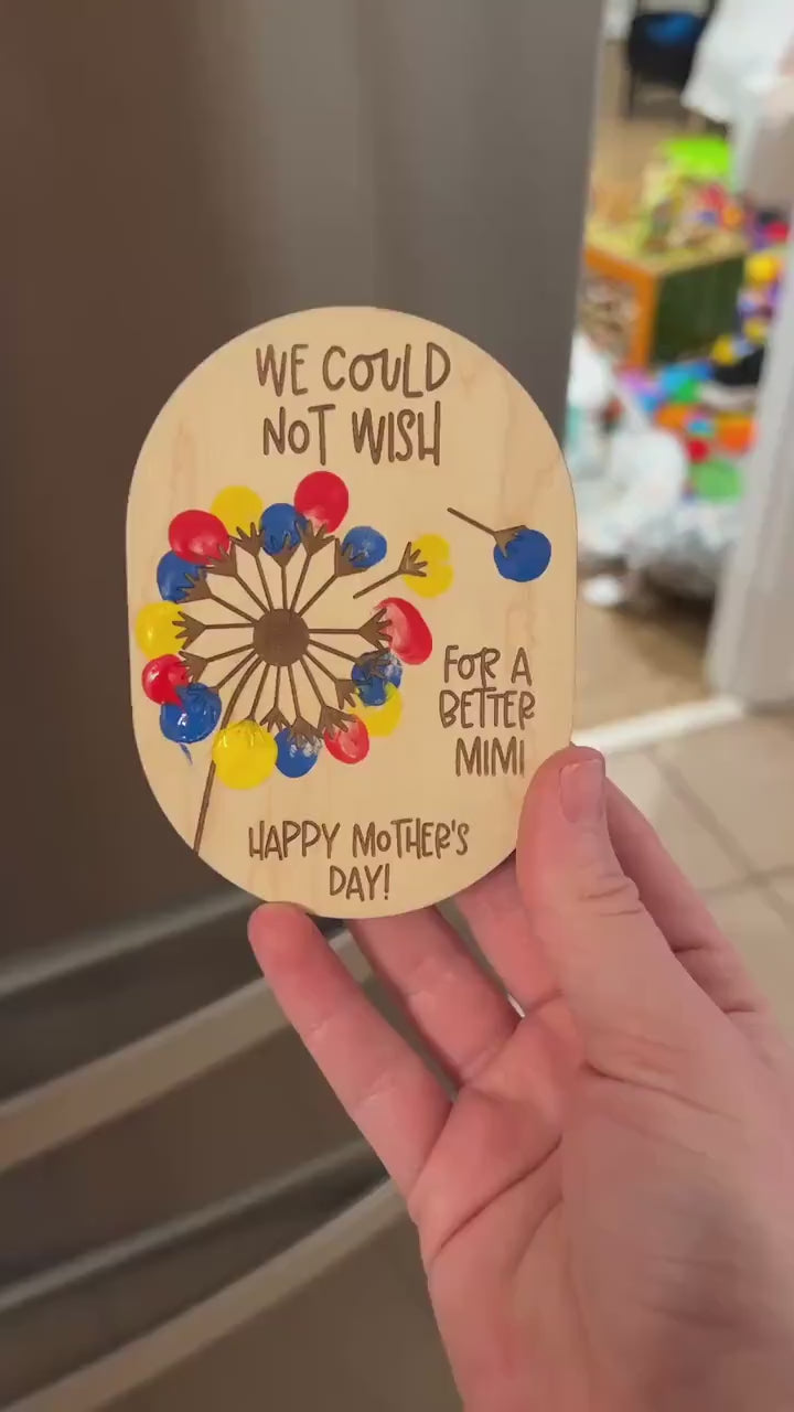 Mothers Day Magnet, Mothers Day Gift, Finger Print Magnet, We could not wish, Grandkid gift, Grandma Gift